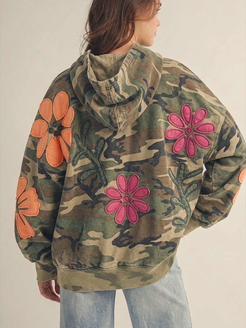 NEW ETA 9/20/26 Camo Floral Patchwork
Hoodie TikTok Viral - Picture 2 of 2